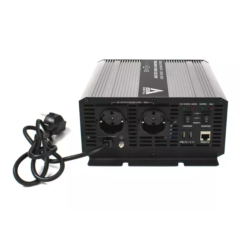 AZO Digital 12V UPS-1200SR SAI línea interactiva 1200VA/600W onda senoidal pura 12V/230V