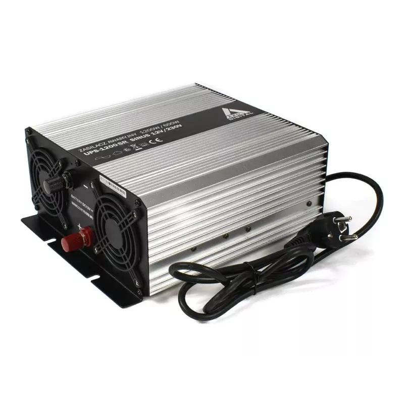 AZO Digital 12V UPS-1200SR SAI línea interactiva 1200VA/600W onda senoidal pura 12V/230V