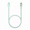 Cable Green Cell PowerStream USB-C a USB-C 100W verde menta 0,3m