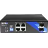 BCS BCS-B-ISP04G-2SFP switch Ethernet industrial no gestionado, 4 puertos Gigabit RJ45 + 2 SFP, carril DIN, IP40