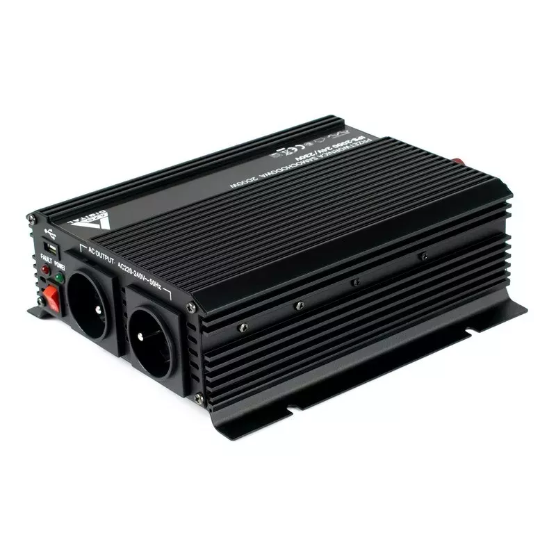 AZO Digital Inversor para automóvil 24 VDC / 230 VAC IPS-2000 2000W