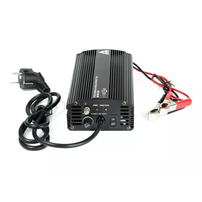 AZO Digital Cargador de red 12V para baterías BC-20 20A (230V/12V) 3 fases de carga