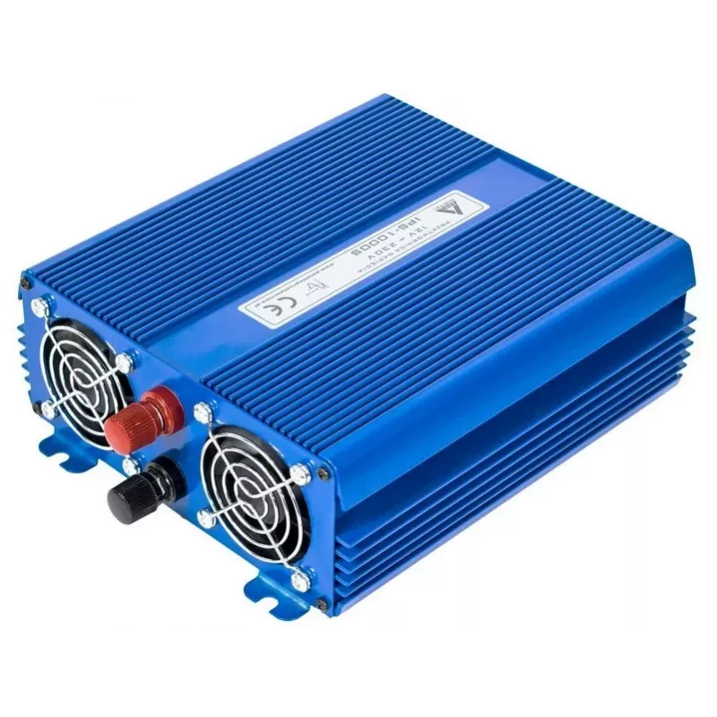 AZO Digital Inversor de onda senoidal pura IPS-1000S 1000W 12V DC a 230V AC con modo ECO