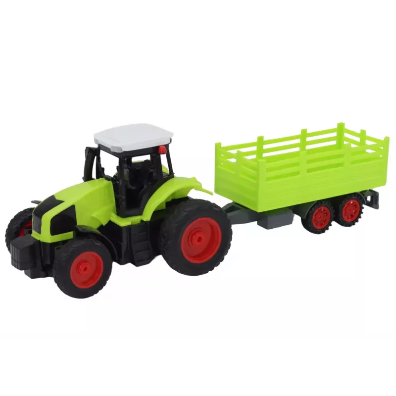 Tractor RC teledirigido LEAN TOYS con remolque 1:16 verde