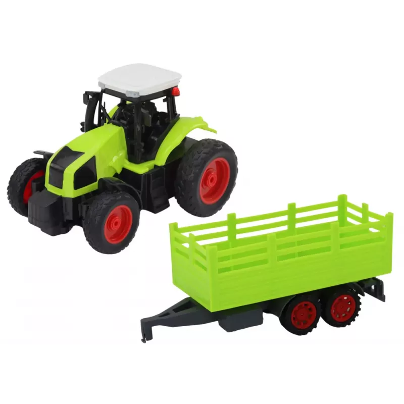 Tractor RC teledirigido LEAN TOYS con remolque 1:16 verde