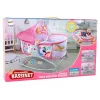 Mecedora de cuna multifunción 2 en 1 LEAN TOYS base infantil con sonidos y vibraciones rosa