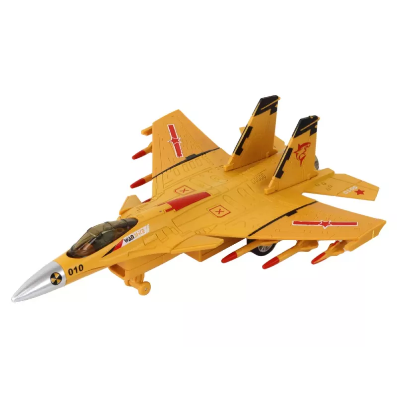 Maqueta de avión con propulsión por fricción LEAN TOYS, gris, negro o amarillo