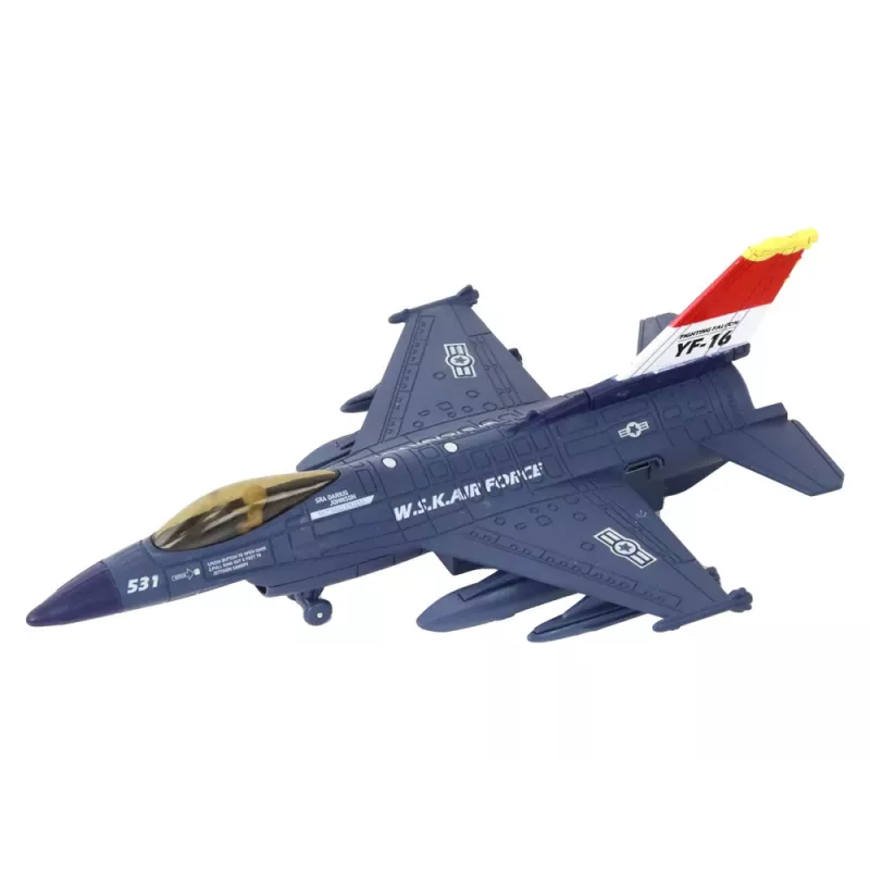 Avión militar caza LEAN TOYS con sonido y luces Moro