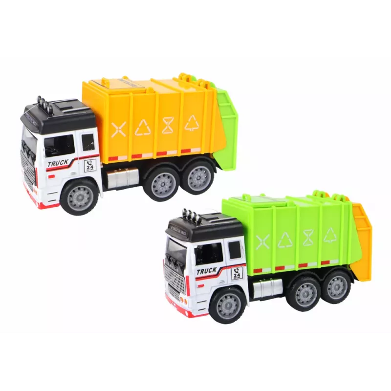 Coche camión de basura con remolque LEAN TOYS 2 colores
