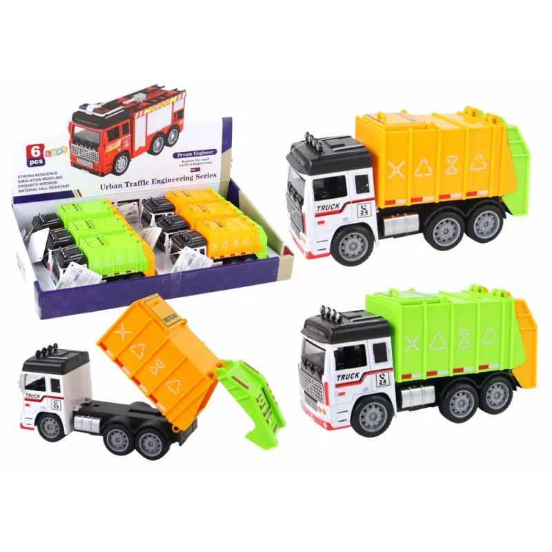 Coche camión de basura con remolque LEAN TOYS 2 colores