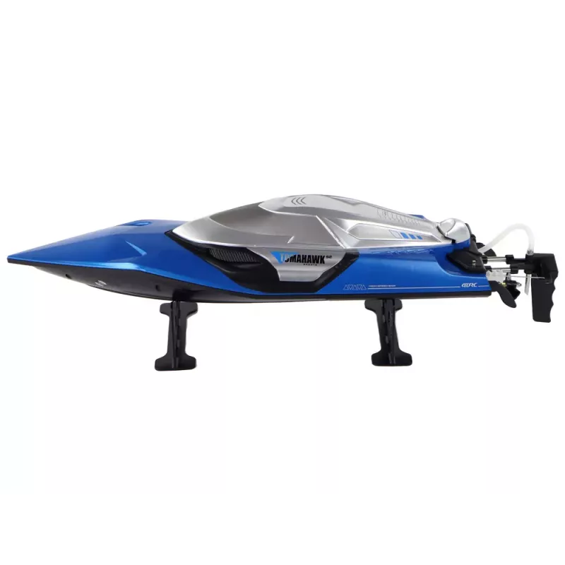 LEAN TOYS Lancha motora R/C 2.4G con luces 30 km/h azul
