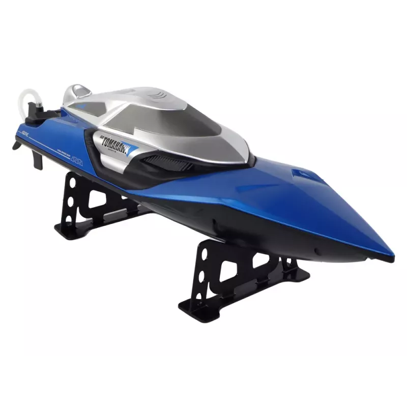 LEAN TOYS Lancha motora R/C 2.4G con luces 30 km/h azul