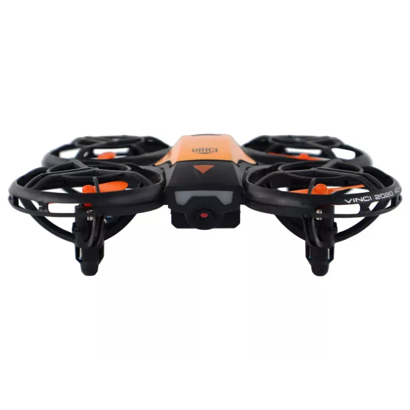 LEAN TOYS Dron con mando a distancia con luces naranja