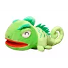 LEAN TOYS Marioneta de mano mascota dragón verde de peluche 30 cm