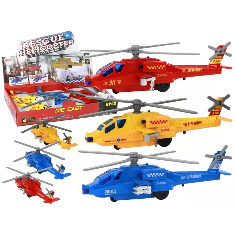 LEAN TOYS Aluminum Rescue Helicopter Mix Drive helicóptero RC 3 canales 2,4 GHz