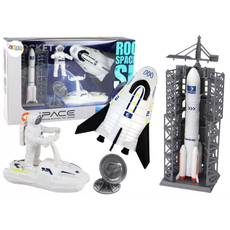 LEAN TOYS Space Mission Set espacial Cohete Astronauta Nave espacial 5 uds.