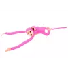 LEAN TOYS Mascota de peluche mono con bebé, rosa 90 cm