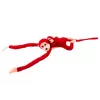 LEAN TOYS Mascota de peluche mono con bebé, rojo 90 cm