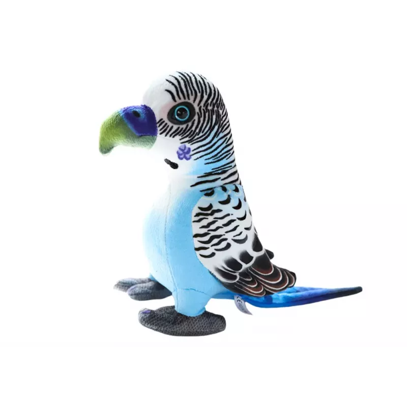 LEAN TOYS Mascota de peluche loro azul 20 cm