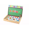 LEAN TOYS Set de puzle magnético educativo con tablero multifunción, 100-120 piezas, motivo animal, pizarra blanca y pizarra de doble cara, caja de madera, a partir de 3 años