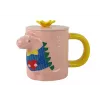 LEAN TOYS Taza infusora dinosaurio rosa 400 ml