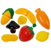 LEAN TOYS Set de vajilla de plástico para pequeños chefs - accesorios de cocina de juguete 18 piezas