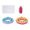 LEAN TOYS Set de uñas rosa puntas de uñas pegatinas diamantes