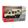 LEAN TOYS Vehículo todoterreno City Service beige puerta que se abre sonido y luz