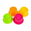 LEAN TOYS Set de baño Duckie vasos - 3 vasos apilables y pato de goma juguete de baño