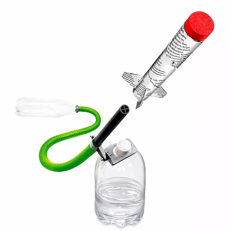LEAN TOYS Kit educativo de ciencia cohete de aire comprimido DIY vuelo 25 m