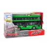 LEAN TOYS Autobús de dos pisos a pilas con luz y sonido, propulsión por fricción, verde