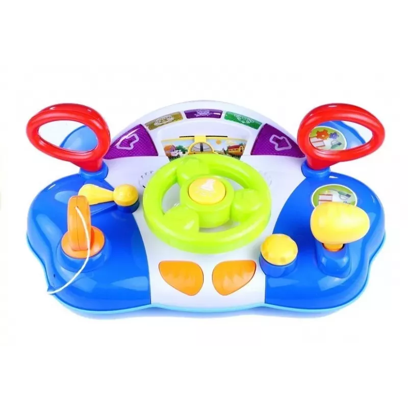 LEAN TOYS Volante interactivo para niños con sonidos de salpicadero