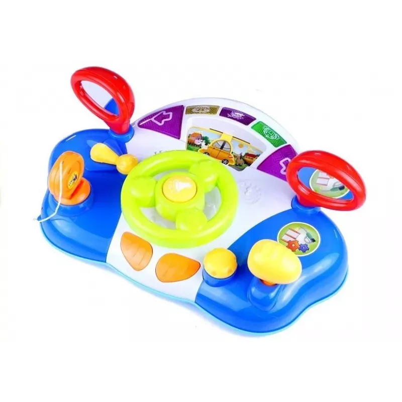 LEAN TOYS Volante interactivo para niños con sonidos de salpicadero