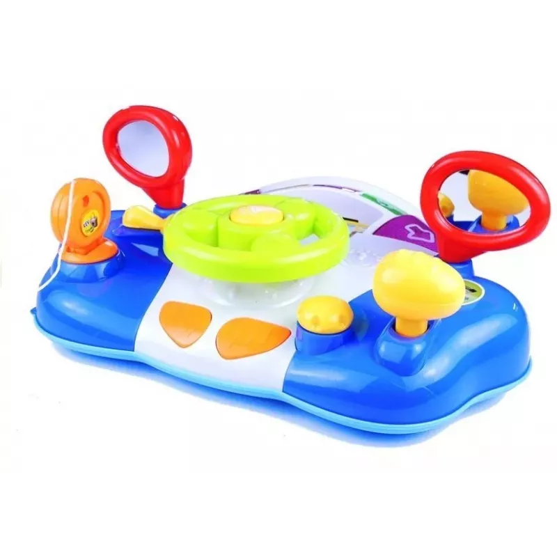 LEAN TOYS Volante interactivo para niños con sonidos de salpicadero