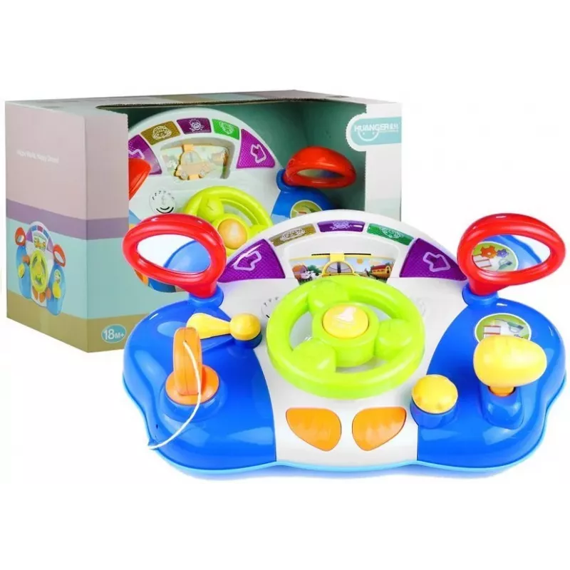 LEAN TOYS Volante interactivo para niños con sonidos de salpicadero