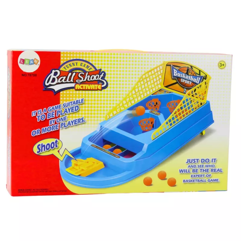 LEAN TOYS Juego arcade de baloncesto con lanzador de pelotas