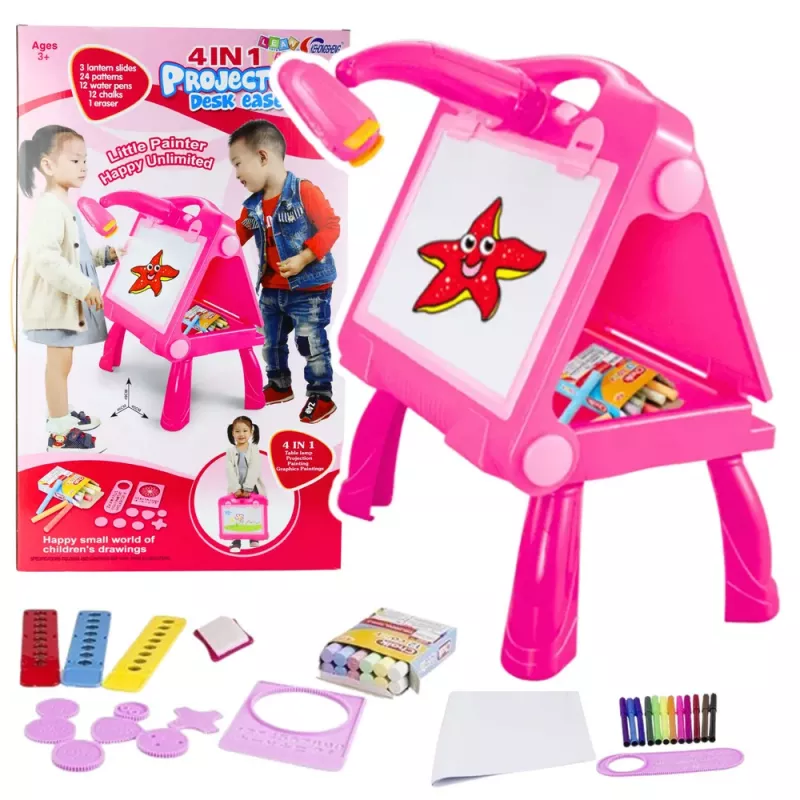 LEAN TOYS Mesa caballete proyector 4 en 1 49 cm