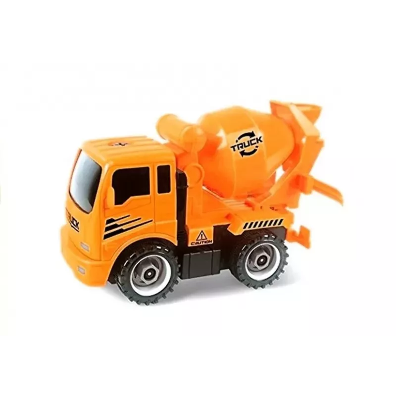 LEAN TOYS Set de vehículos para desatornillar hormigonera volquete