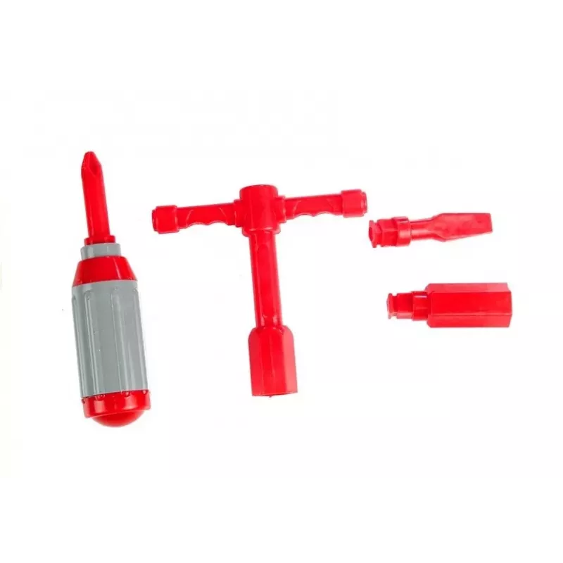 LEAN TOYS Camión de bomberos desmontable Little Mechanic llave de ruedas destornillador