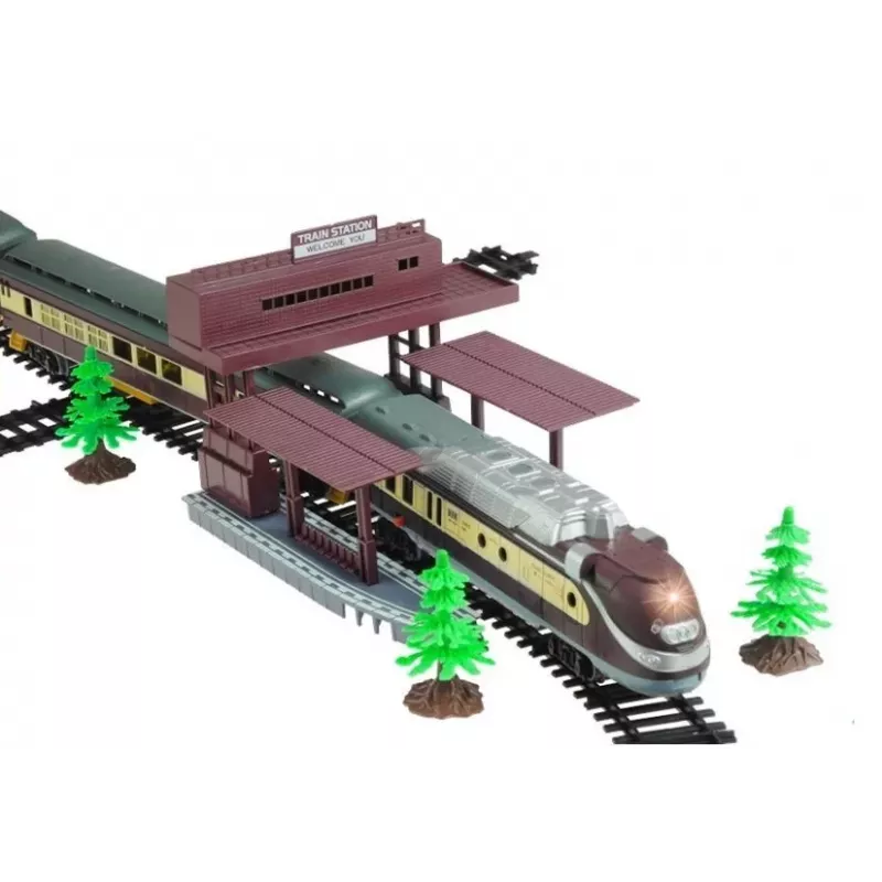 LEAN TOYS Fenfa Set de tren eléctrico 5 vagones accesorios