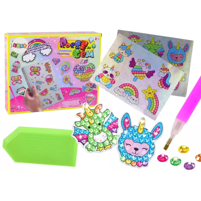 LEAN TOYS Set de pegatinas de diamante DIY varios patrones pegatinas de colores