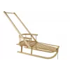 LEAN TOYS Trineo con respaldo, barra de empuje de madera, asa de madera