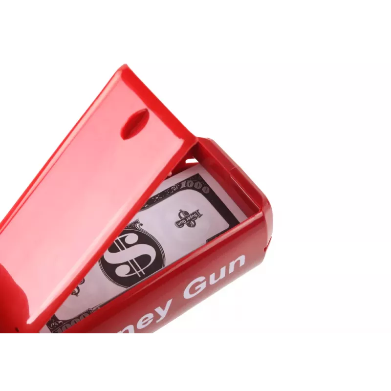 LEAN TOYS Cañón de dinero lanzador rojo de billetes cañón de dinero