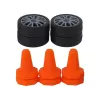 LEAN TOYS Coche deportivo teledirigido R/C 1:24 Amarillo con ruedas intercambiables