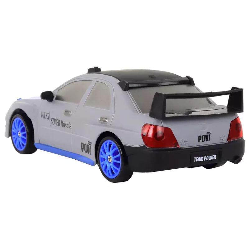 LEAN TOYS Coche deportivo teledirigido R/C 1:24 Gris con ruedas intercambiables