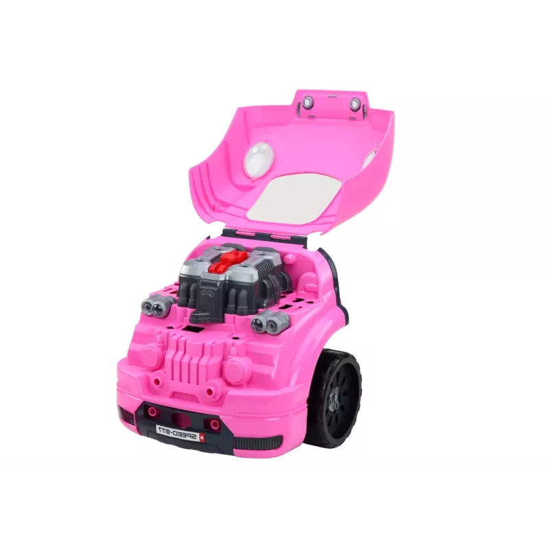 LEAN TOYS Camión taller con motor desmontable Kit DIY Rosa