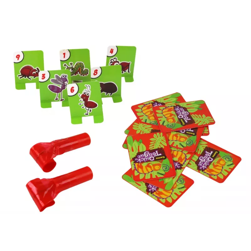 LEAN TOYS Juego de habilidad Quick Tongue - Atrapa el insecto Máscara Camaleón