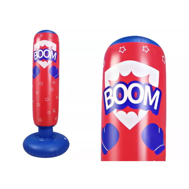 LEAN TOYS Saco de boxeo inflable Rojo Azul 125 cm