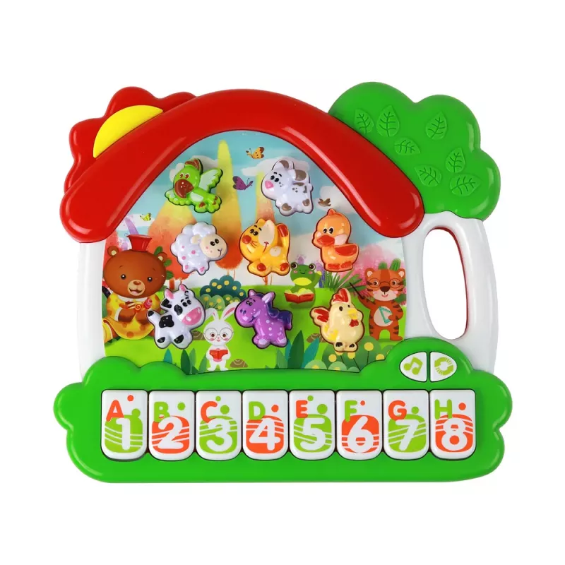LEAN TOYS Piano órgano Animales para aprender inglés Panel educativo