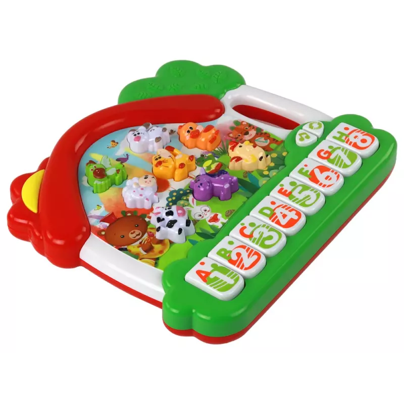 LEAN TOYS Piano órgano Animales para aprender inglés Panel educativo